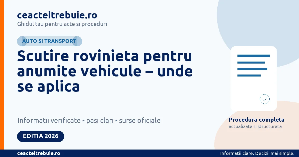 Scutire rovinieta pentru anumite vehicule – unde se aplica