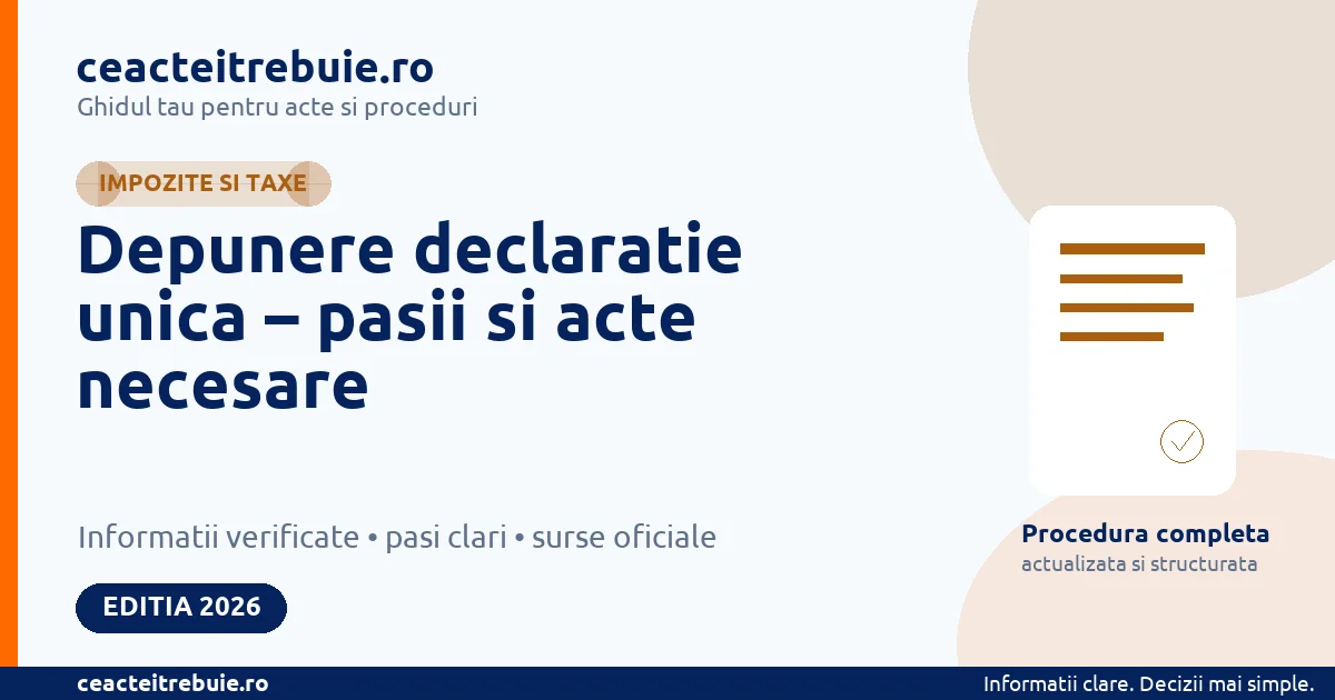 Declaratia unica 2026: cine o depune, termen, formular 212 si depunere online