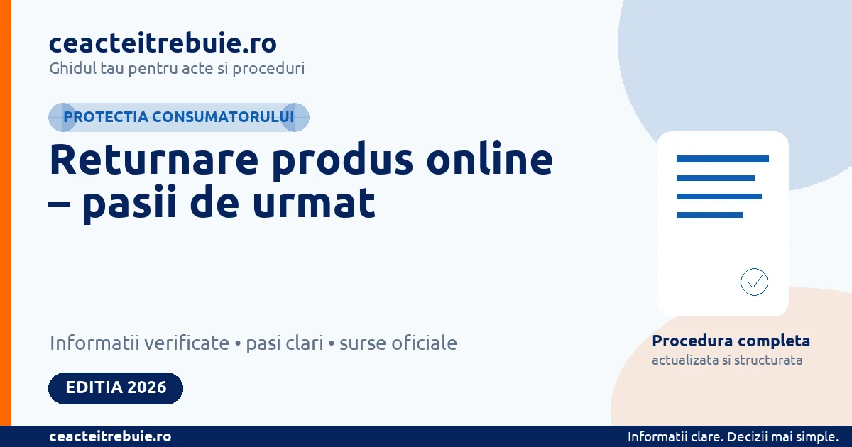 Returnare produs online – pasii de urmat